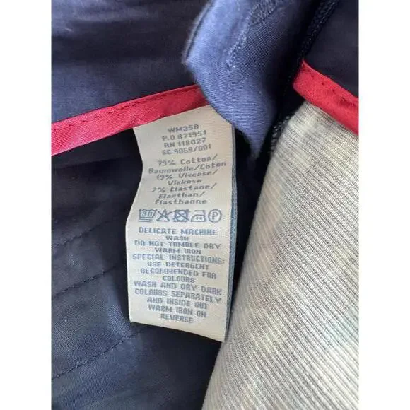 Boden Stretch Cotton Blue Floral Pants Women’s Size 10 - Picture 3 of 4